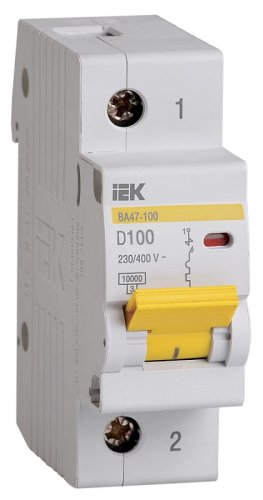 Выключатель автоматический IEK KARAT ВА47-100 1п 100А D 10кА картинка